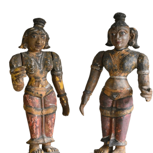 Pair Indian Temple Figures