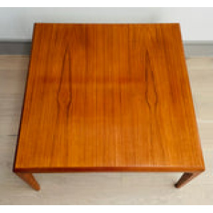 Danish Silkeborg Square Teak Coffee Table, 1960s