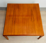 Danish Silkeborg Square Teak Coffee Table, 1960s