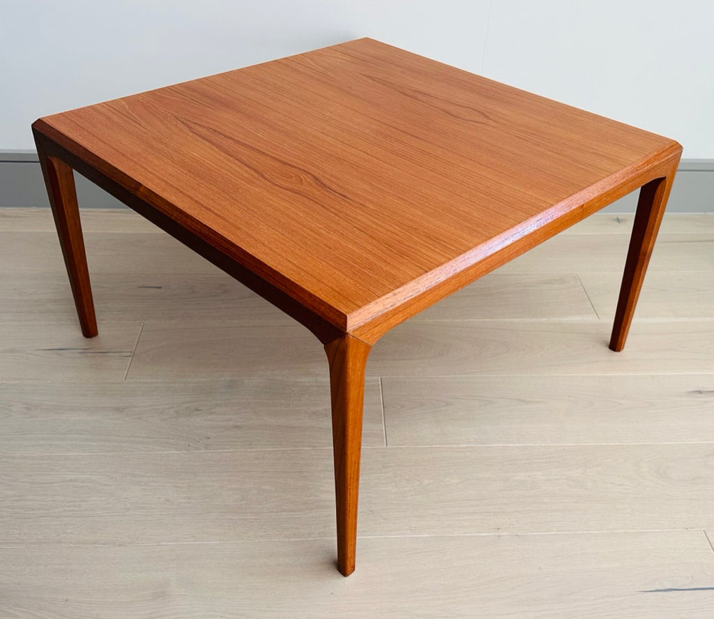 Danish Silkeborg Square Teak Coffee Table, 1960s