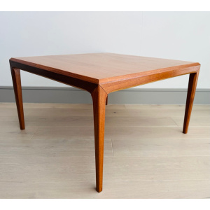 Danish Silkeborg Square Teak Coffee Table, 1960s