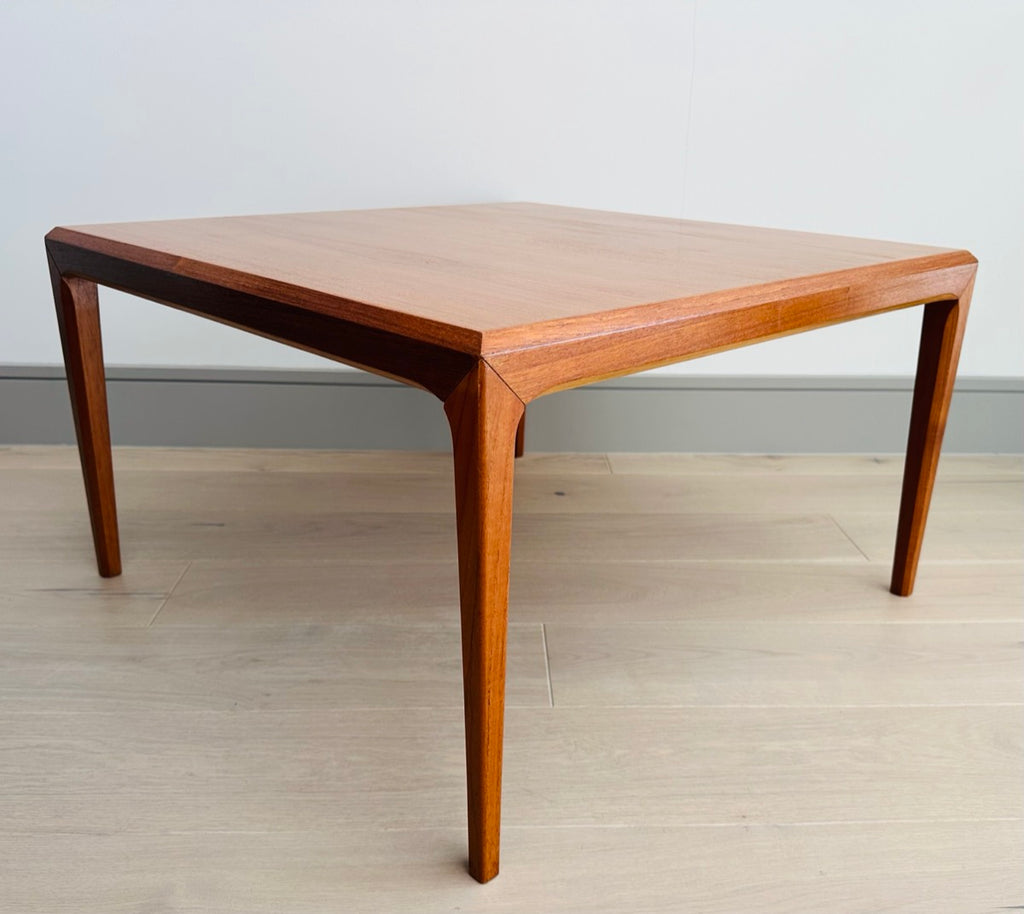 Danish Silkeborg Square Teak Coffee Table, 1960s