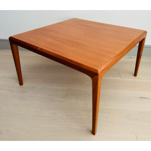 Danish Silkeborg Square Teak Coffee Table, 1960s