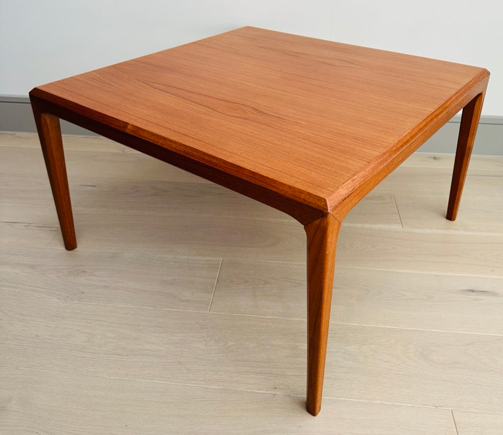 Danish Silkeborg Square Teak Coffee Table, 1960s