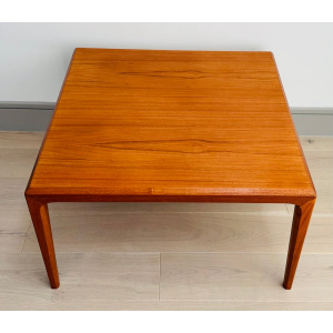 Danish Silkeborg Square Teak Coffee Table, 1960s