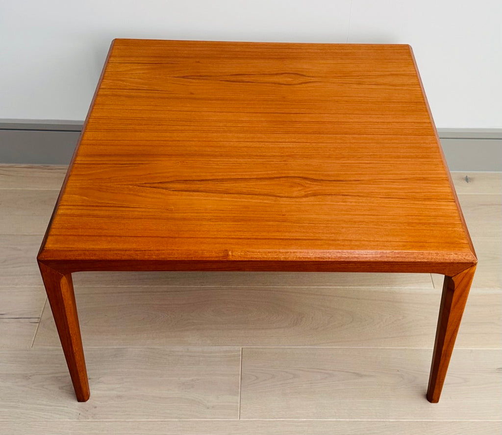 Danish Silkeborg Square Teak Coffee Table, 1960s
