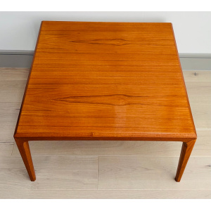 Danish Silkeborg Square Teak Coffee Table, 1960s
