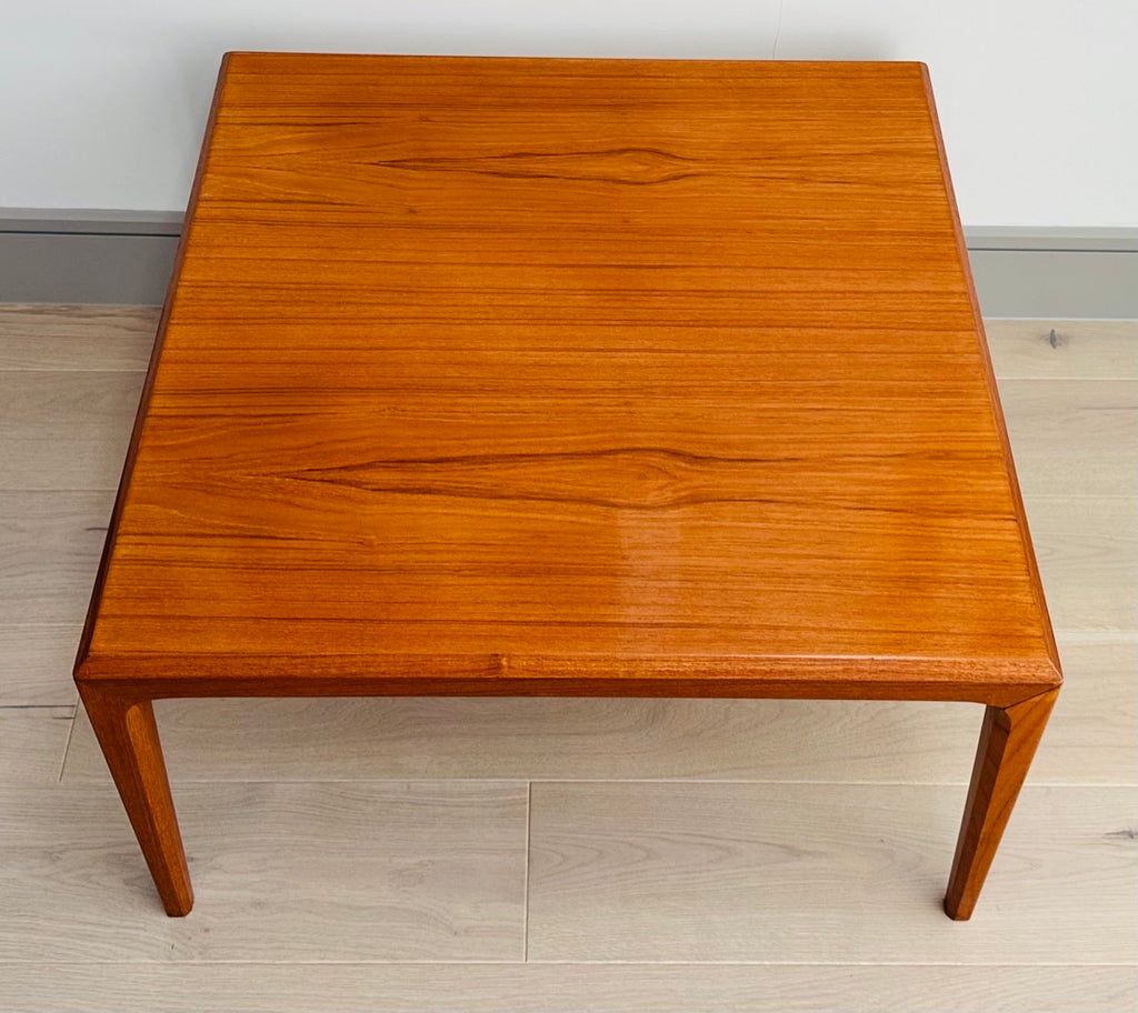 Danish Silkeborg Square Teak Coffee Table, 1960s