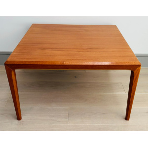Danish Silkeborg Square Teak Coffee Table, 1960s
