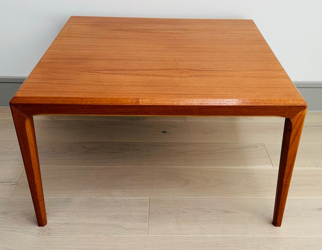 Danish Silkeborg Square Teak Coffee Table, 1960s