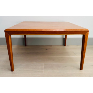 Danish Silkeborg Square Teak Coffee Table, 1960s
