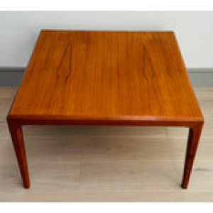 Danish Silkeborg Square Teak Coffee Table, 1960s