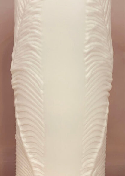1970s Peill & Putzler White "Feather" Cylindrical Vase - Image 14