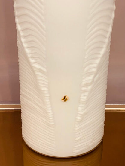 1970s Peill & Putzler White "Feather" Cylindrical Vase - Image 16