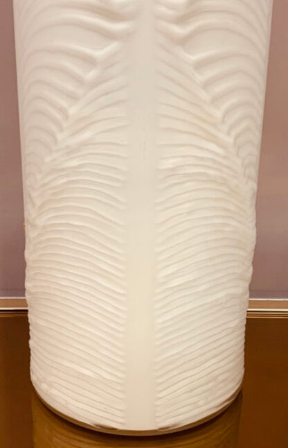 1970s Peill & Putzler White "Feather" Cylindrical Vase - Image 18