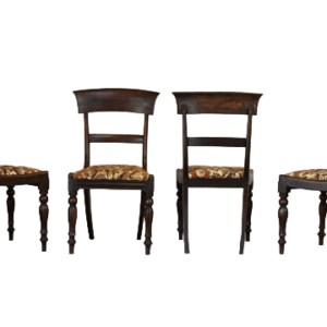 Set 4 Bar Back Mahogany Chairs