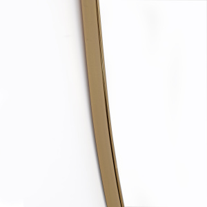 Attributed Gio Ponti Mid-century Modern Italian Brass Wall Mirror, 1950s