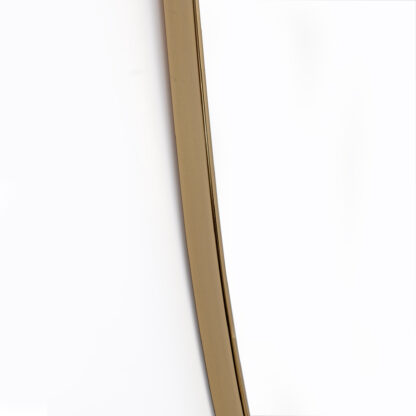 Attributed Gio Ponti Mid-century Modern Italian Brass Wall Mirror, 1950s - Image 4