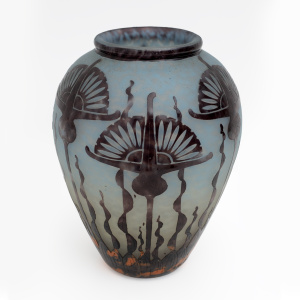 Le Verre Francais Art Nouveau Artistic Glass Vase by Charles Schneider, 1924