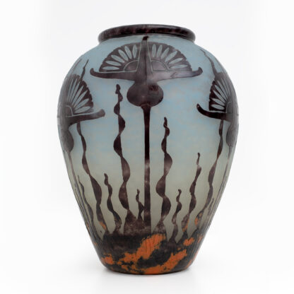 Le Verre Francais Art Nouveau Artistic Glass Vase by Charles Schneider, 1924 - Image 4