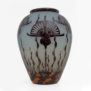 Le Verre Francais Art Nouveau Artistic Glass Vase by Charles Schneider, 1924