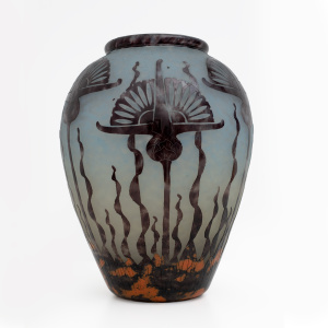Le Verre Francais Art Nouveau Artistic Glass Vase by Charles Schneider, 1924