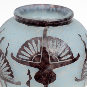 Le Verre Francais Art Nouveau Artistic Glass Vase by Charles Schneider, 1924