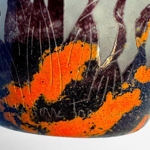 Le Verre Francais Art Nouveau Artistic Glass Vase by Charles Schneider, 1924