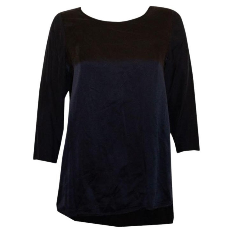 Vince Blue Silk Top