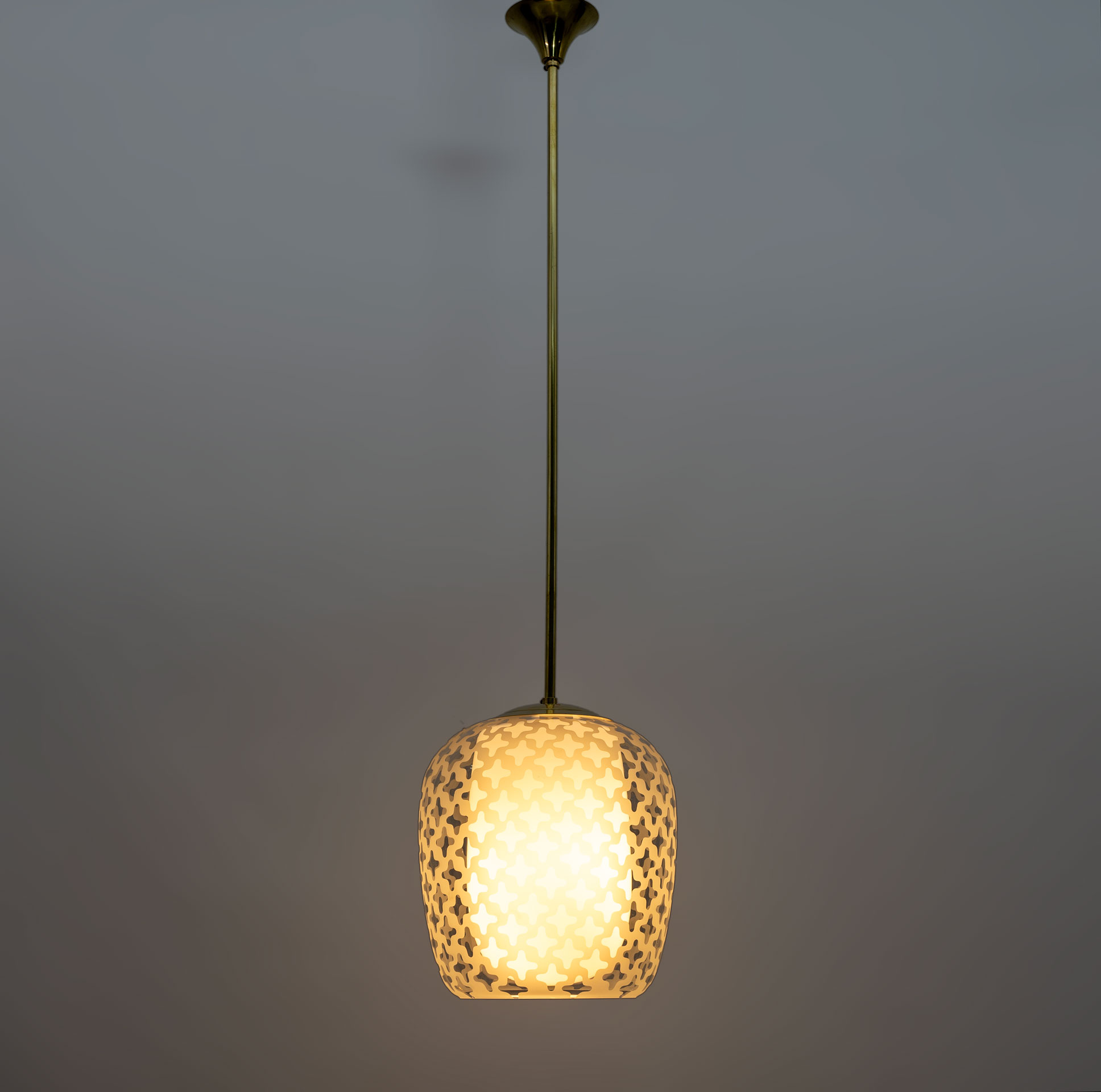 Mid-Century Modern Cora Pendant Lamp by Wilhelm Wagenfeld for Peill & Putzler, 50s