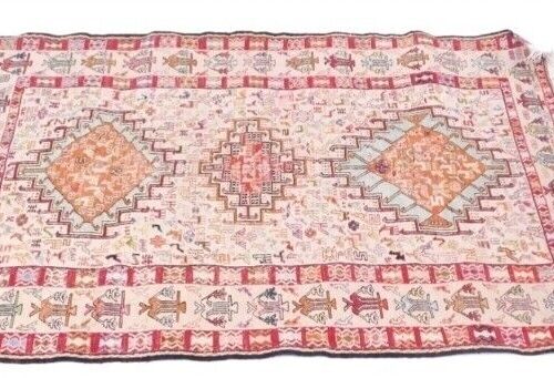 Afghan Rug Vintage Mid 20th Century 143 cm x 102 cm