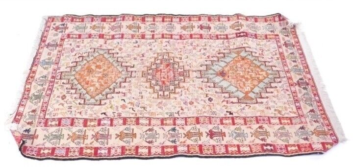 Afghan Rug Vintage Mid 20th Century 143 cm x 102 cm