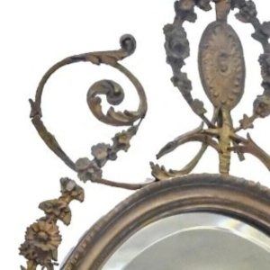 Antique 19th Century Gilt Wood And Composition Mirror Neo Classical Style