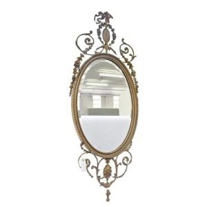 Antique 19th Century Gilt Wood And Composition Mirror Neo Classical Style