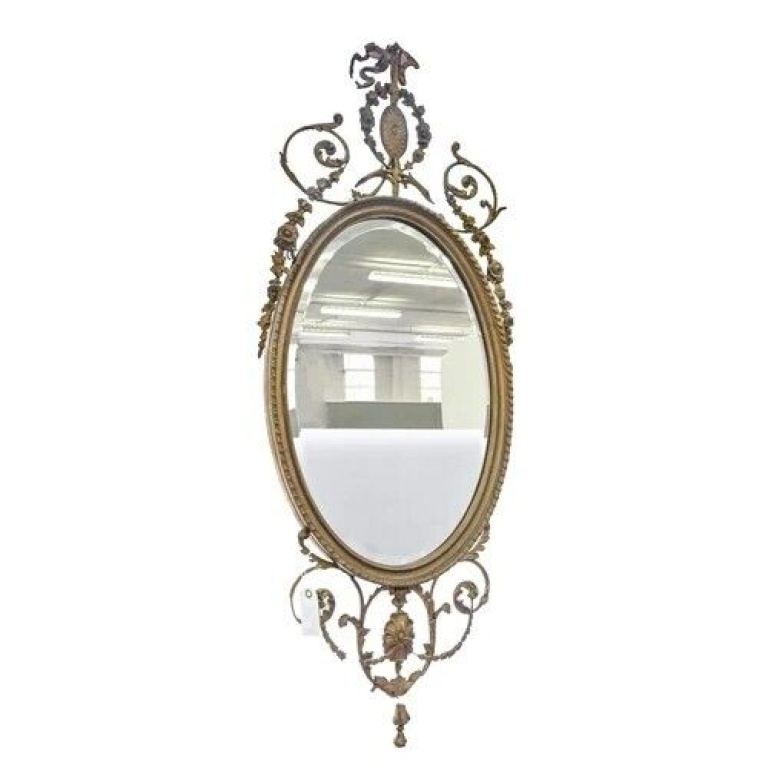 Antique 19th Century Gilt Wood And Composition Mirror Neo Classical Style