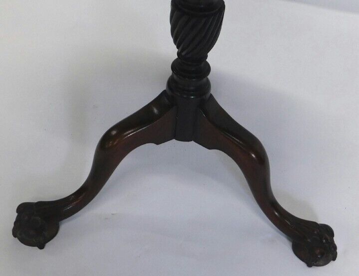 Antique Chippendale Revival Mahogany Tripod Table Late 19th Century Victorian