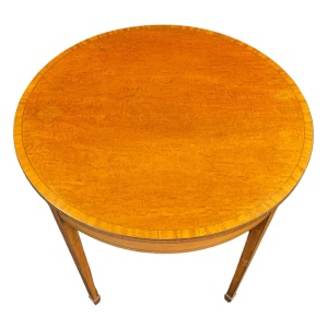 Antique Edwardian Sheraton Revival Satinwood Centre Table