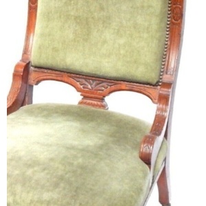 Antique Edwardian Walnut Drawing Room Chair