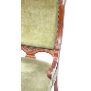 Antique Edwardian Walnut Drawing Room Chair