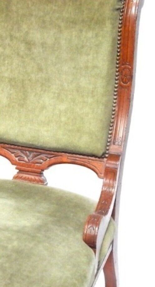 Antique Edwardian Walnut Drawing Room Chair