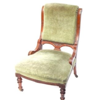 Antique Edwardian Walnut Drawing Room Chair