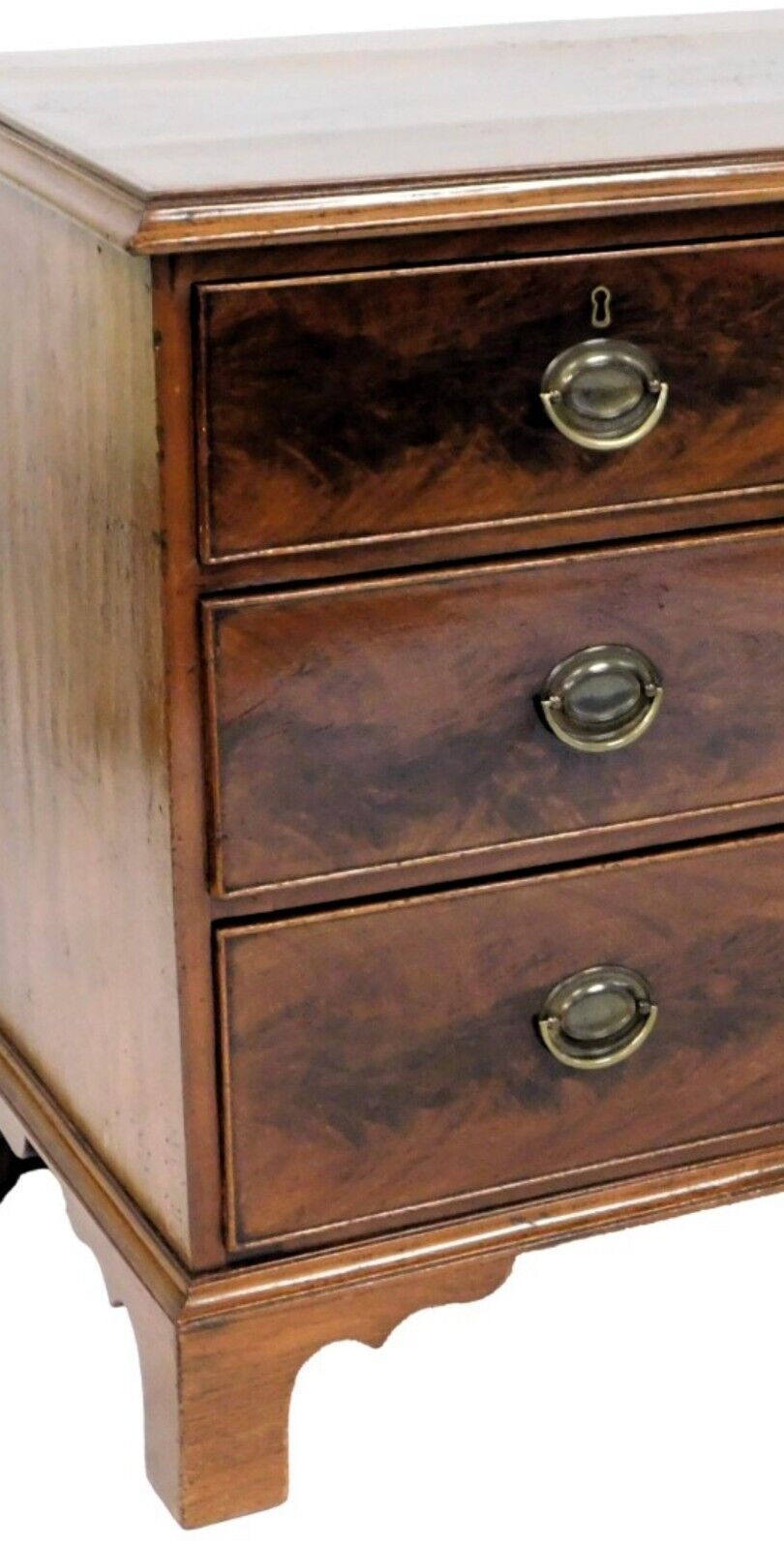 Antique Flame Mahogany Chest Of Drawers Early 19th Century Circa 1810