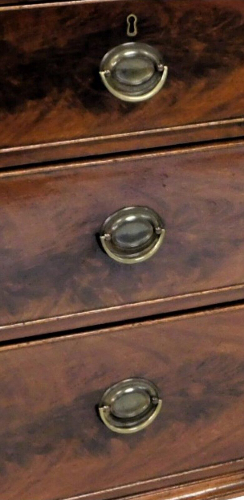 Antique Flame Mahogany Chest Of Drawers Early 19th Century Circa 1810