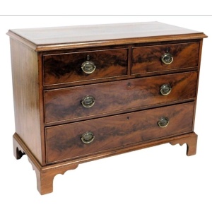 Antique Flame Mahogany Chest Of Drawers Early 19th Century Circa 1810
