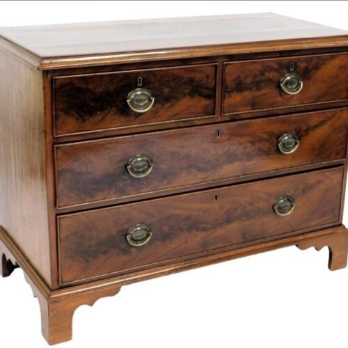 Antique Flame Mahogany Chest Of Drawers Early 19th Century Circa 1810