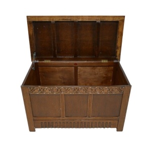Antique Georgian Style Coffer/ Blanket Box Mid 20th Century