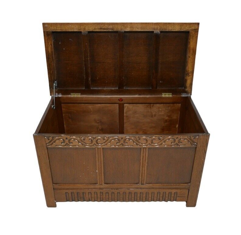 Antique Georgian Style Coffer/ Blanket Box Mid 20th Century