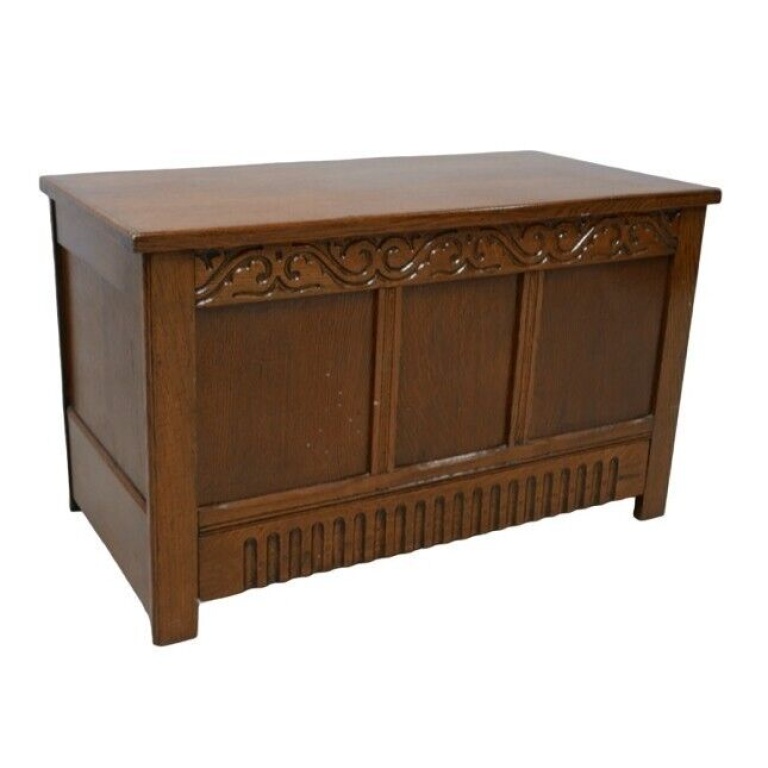 Antique Georgian Style Coffer/ Blanket Box Mid 20th Century