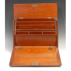 Antique Mahogany Table Top Writing Cabinet