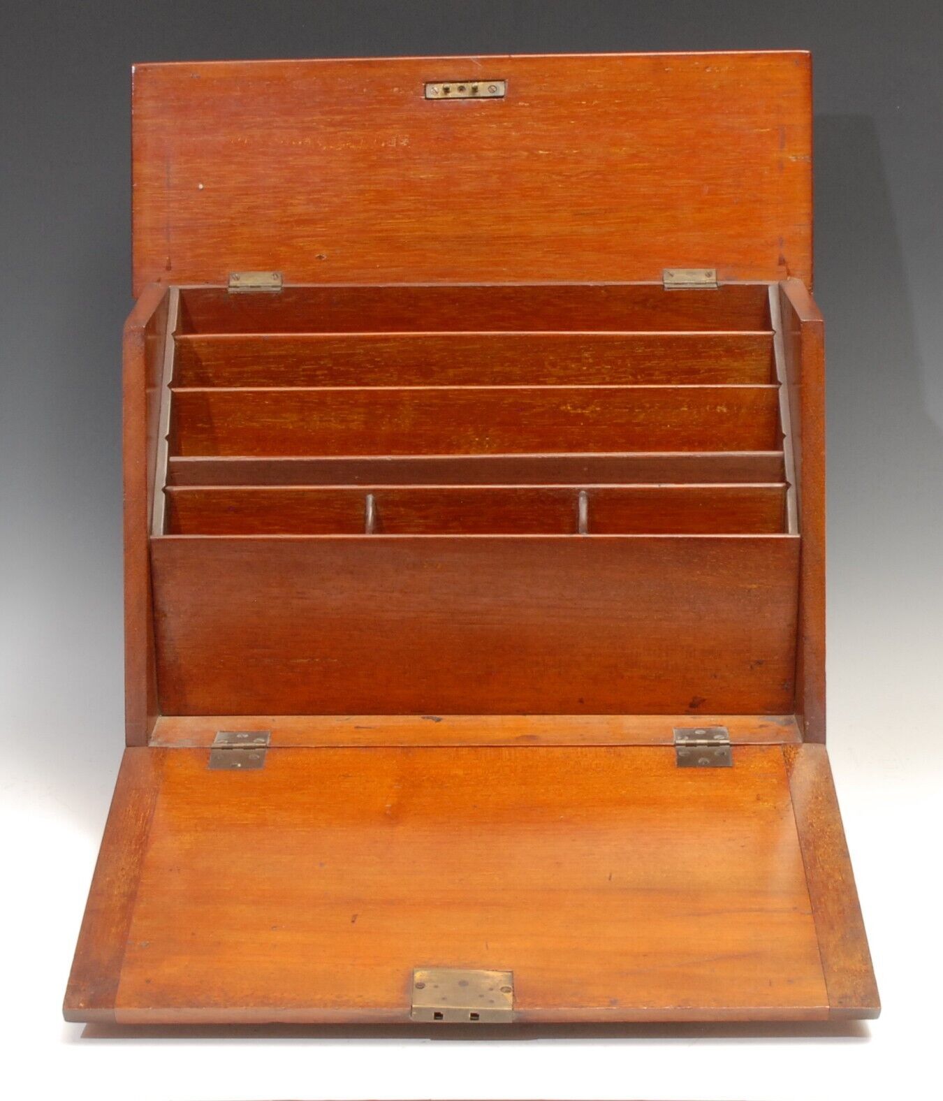Antique Mahogany Table Top Writing Cabinet